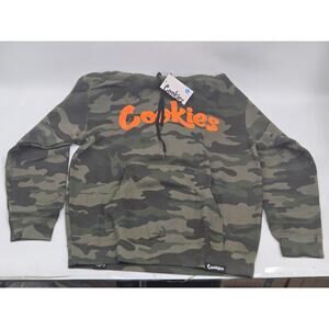 Cookies SF Camo And Orange Hoodie Size M NWT